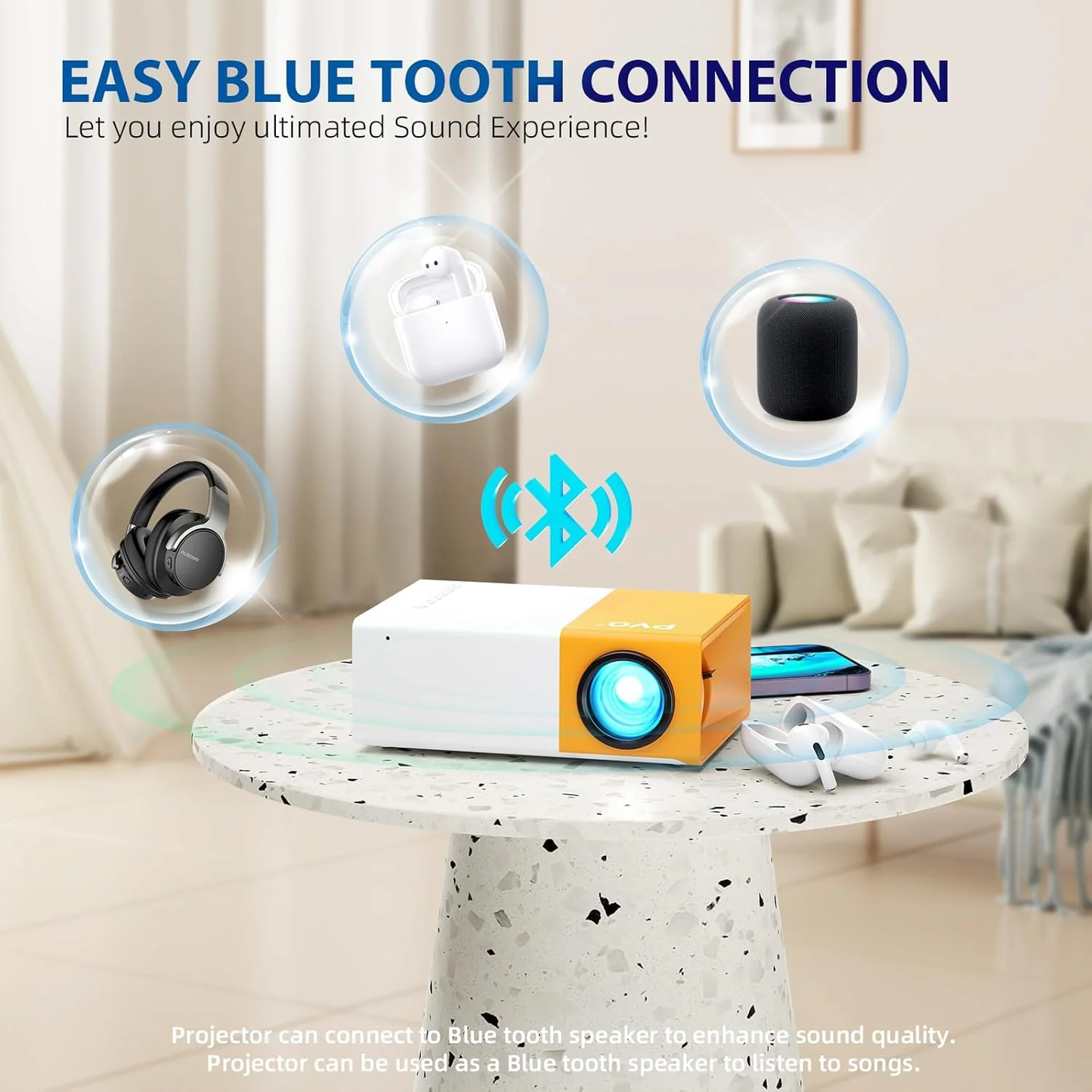 Convierte tu casa en un cine con Proyector Portatil HD LED